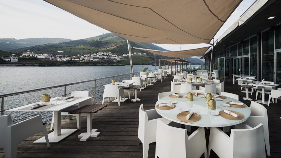 Entrance to DOC restaurant beside the Douro River